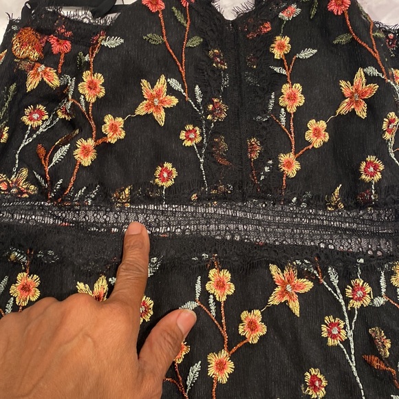 Embroidered slip dress. SZ m - Picture 5 of 7